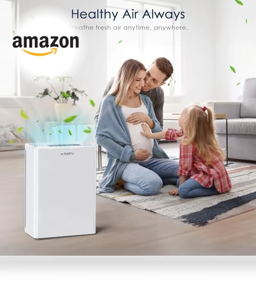 H13 True HEPA Air Purifier for Large Rooms up to 2300sq.ft — Electrostatic Air Purifiers, AMEIFU