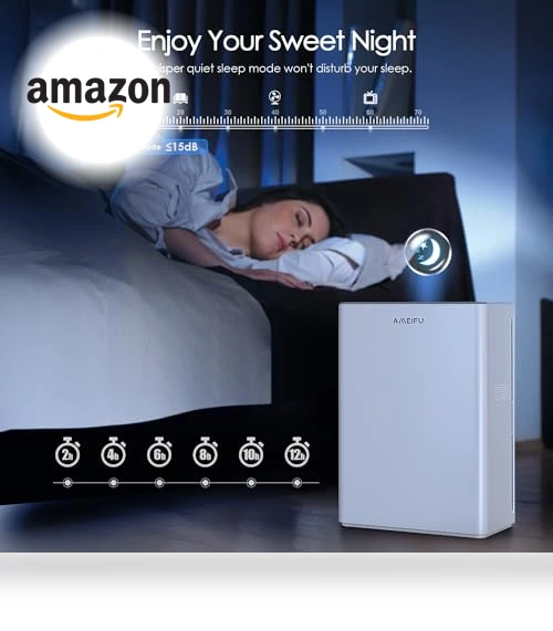 H13 True HEPA Air Purifier for Large Rooms up to 2300sq.ft — Electrostatic Air Purifiers, AMEIFU