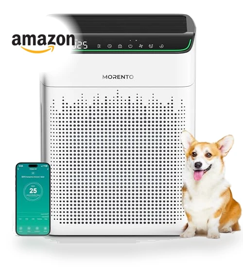Smart Air Purifier for Large Rooms up to 1690 ft² with HEPA Filter — Electrostatic Air Purifiers, MORENTO