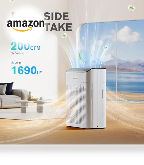 Smart Air Purifier for Large Rooms up to 1690 ft² with HEPA Filter — Electrostatic Air Purifiers, MORENTO