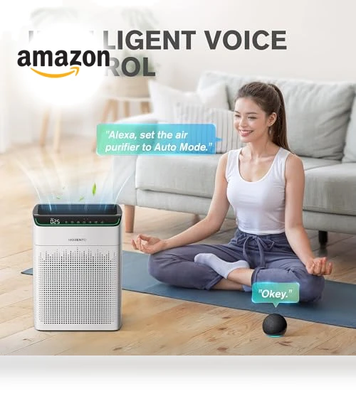 Smart Air Purifier for Large Rooms up to 1690 ft² with HEPA Filter — Electrostatic Air Purifiers, MORENTO