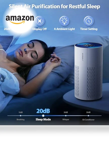 Large Room Air Purifier with HEPA Filter and Sleep Mode — Electrostatic Air Purifiers, ECOSELF