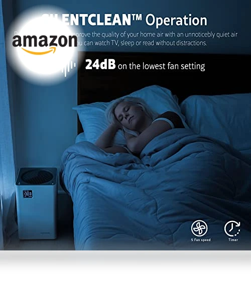 Air Purifier with H13 True HEPA Filter, Covers Up to 1200 Sq.Foot, 24db SilentClean 3-Stage HEPA Filtration System — Air Ionizers, Kenmore