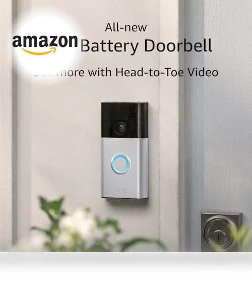 Battery Doorbell with Head-to-Toe Video, Live View, Two-Way Talk, Motion Detection & Alerts — Kits, Ring