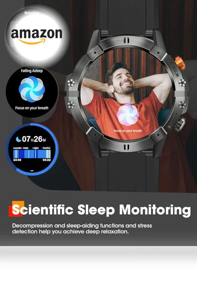 Military Smart Watch with Bluetooth Call, Fitness Tracker — Smartwatches, DEKELIFE