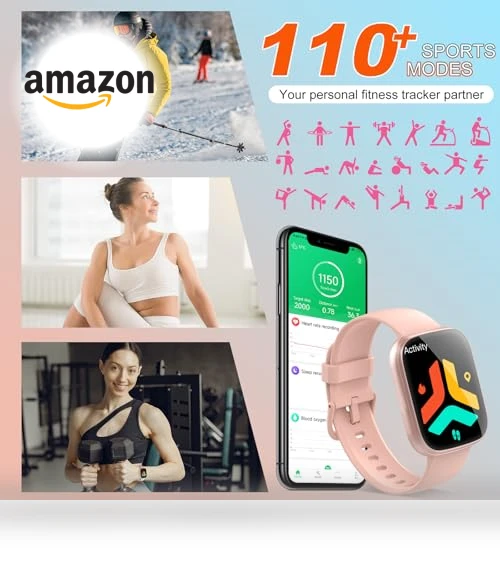 Smart Watch with Bluetooth Call, 1.95" HD Touch Screen, Fitness & Sleep Tracker — Smartwatches, Puqo