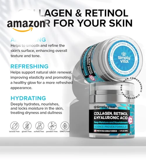Anti-Aging Face Moisturizer with Collagen, Retinol & Hyaluronic Acid — Beauty & Personal Care, SimplyVital