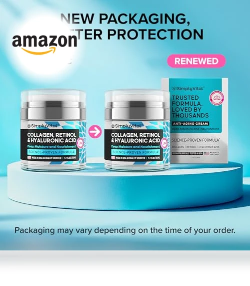 Anti-Aging Face Moisturizer with Collagen, Retinol & Hyaluronic Acid — Beauty & Personal Care, SimplyVital