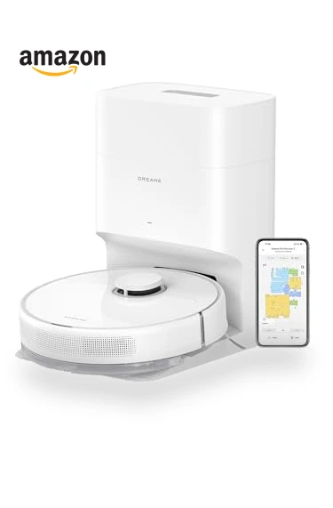 Robot Vacuum and Mop with Self-Emptying Base, 6000 Pa Suction, LiDAR Navigation — Smart Cleaning Robots, Dreame