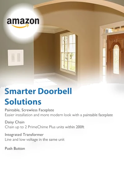 Electric Doorbell Kit with Selectable Ring Chimes — Push Buttons, NICOR Lighting
