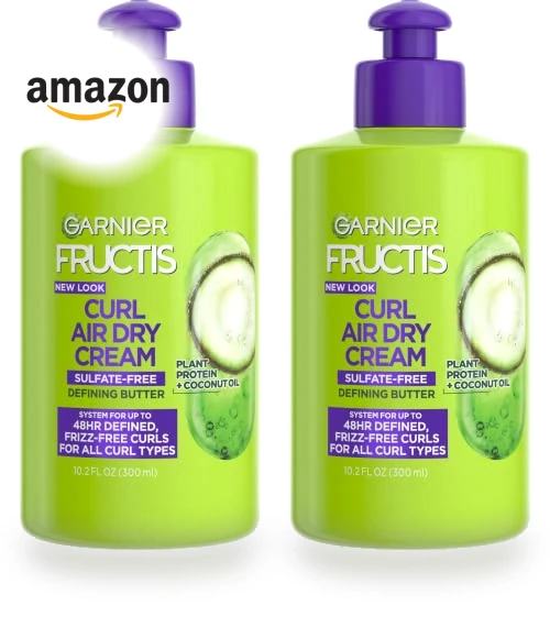 Curl Nourish Air Dry Cream, Sulfate Free Defining Butter Leave-in Conditioner — Hair Nourishing Oils, Garnier