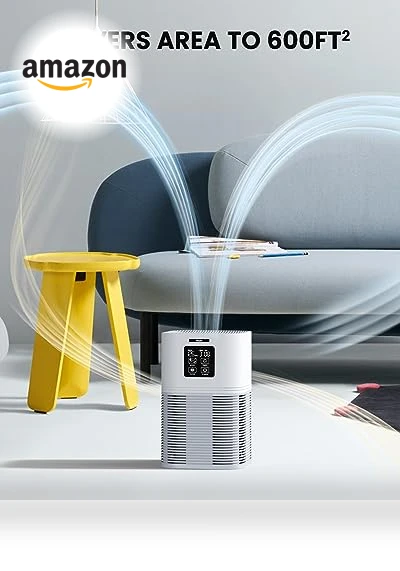 HEPA Air Purifier for Large Room up to 600 sq.ft with Fragrance Sponge — Electrostatic Air Purifiers, VEWIOR