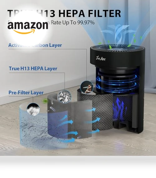 HEPA Air Purifier with RGB Lights for Bedroom — Electrostatic Air Purifiers, FreAire