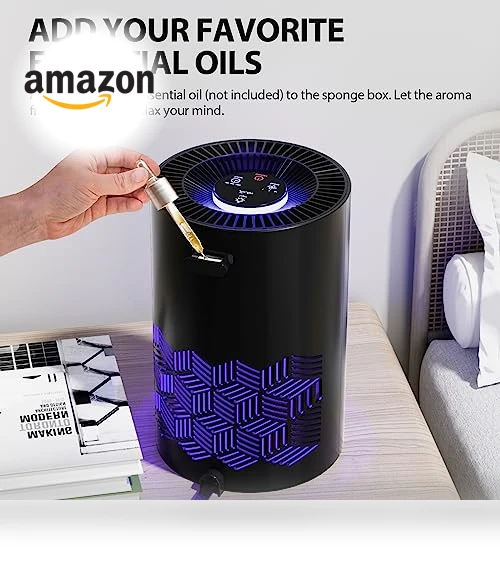 HEPA Air Purifier with RGB Lights for Bedroom — Electrostatic Air Purifiers, FreAire