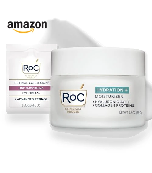 Hyaluronic Acid Moisturizer Face Cream with Retinol Eye Cream — Beauty & Personal Care, RoC