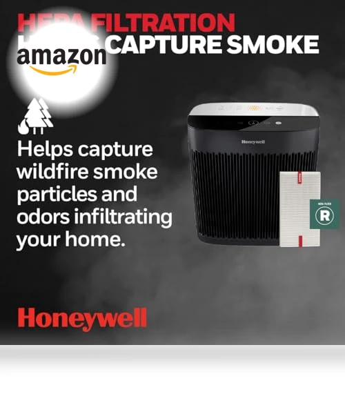HEPA Air Purifier for Extra-Large Rooms with Air Quality Monitor — Air Purifier Components & Enhancements, Honeywell