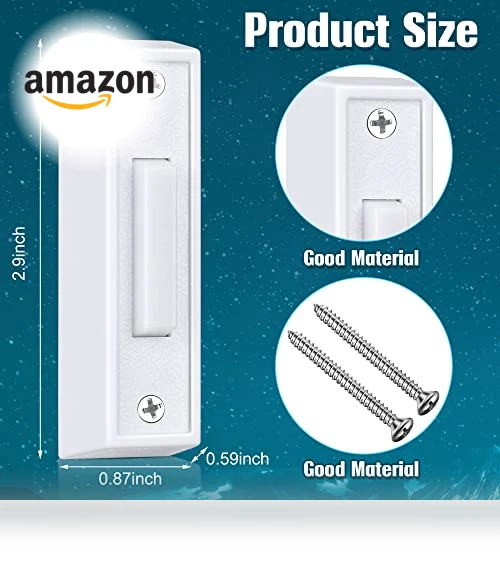 Lighted Doorbell Button with LED Light — Push Buttons, Saillong