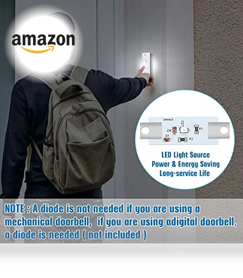 Lighted Doorbell Button with LED Light — Push Buttons, Saillong