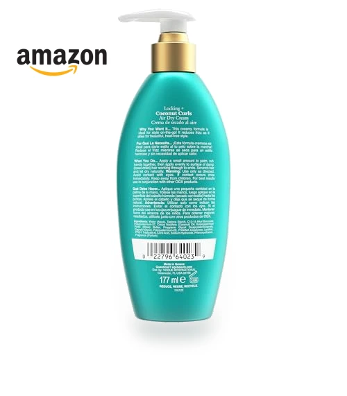 Coconut Curls Air Dry Cream for Frizz-Free Curls — Hair Styling Solutions, OGX