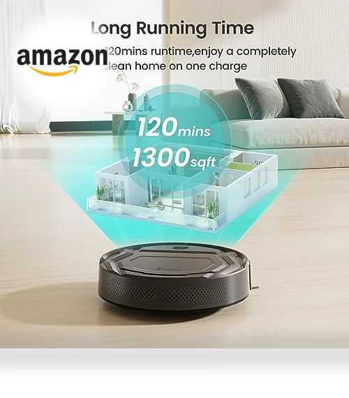 Robot Vacuum Cleaner with Strong Suction, Wi-Fi, Alexa Compatible — Smart Cleaning Robots, Lefant