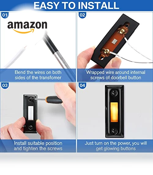 Heavy Duty Metal Doorbell Push Button with LED Light — Push Buttons, Dreyoo