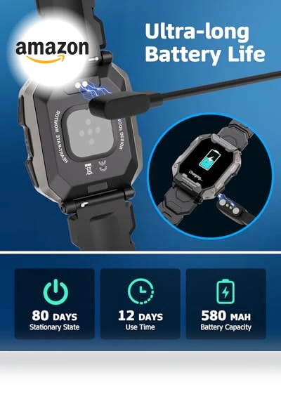 Military Smart Watch with Bluetooth Calls, 100+ Sport Modes, IP68 Waterproof — Smartwatches, Rumatas