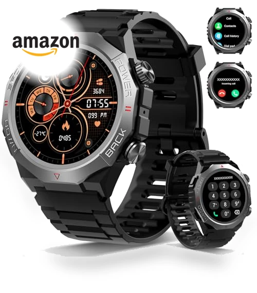 Military Smart Watch with Call Function, 1.39" HD Display, 110+ Sport Modes, IP68 Waterproof — Smartwatches, Atheewon