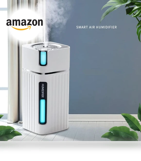 Mini Ultrasonic Humidifier with Night Light - 300mL USB Air Moisturizer — Air Moisturizers, Fidgylia
