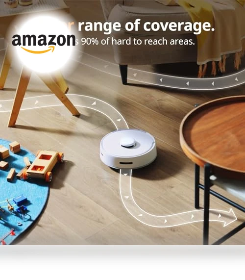 Mini Robot Vacuum and Mop Combo with Self-Emptying Base, LiDAR Navigation — Smart Cleaning Robots, SwitchBot