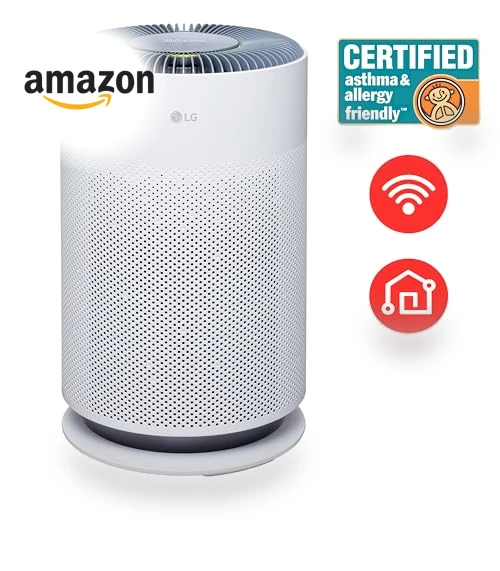360 Air Purifier with NanoFiber True HEPA Filter, WiFi, Air Quality Monitor — Electrostatic Air Purifiers, LG