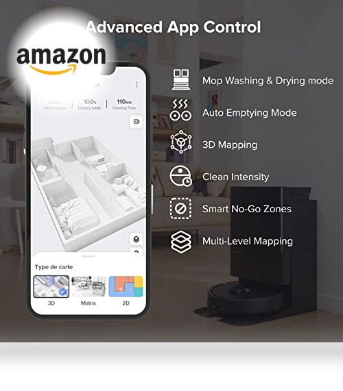 Robot Vacuum and Mop with Auto-Drying and Washing, 5500Pa Suction — Smart Cleaning Robots, Roborock