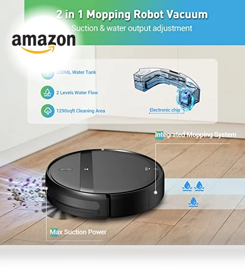 Smart Robot Vacuum and Mop Combo with WiFi/Alexa/App Control — Smart Cleaning Robots, Kilgone