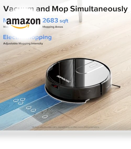Robot Vacuum and Mop Combo with 4000Pa Suction, Self-Charging, Advanced Obstacle Avoidance — Smart Cleaning Robots, ROPVACNIC