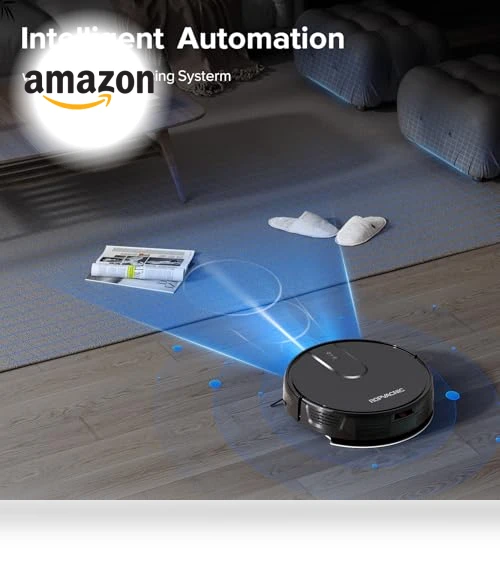 Robot Vacuum and Mop Combo with 4000Pa Suction, Self-Charging, Advanced Obstacle Avoidance — Smart Cleaning Robots, ROPVACNIC
