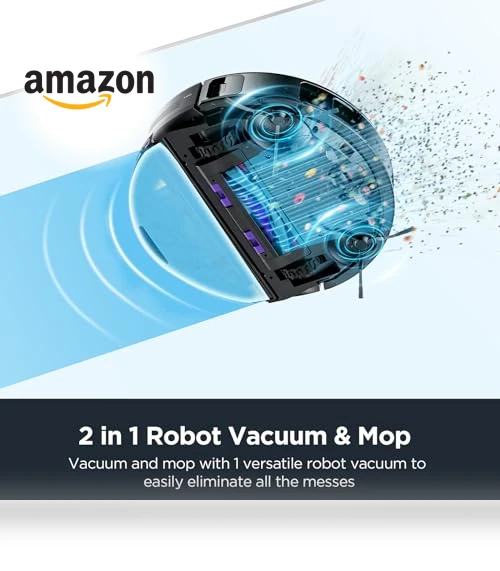 Robot Vacuum and Mop Combo with Self Emptying Station, 4000Pa Suction, LiDAR Navigation — Smart Cleaning Robots, Eureka