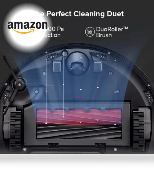 Robot Vacuum and Mop Combo with Self-Empty Dock, 6000Pa Suction, Sonic Mop — Smart Cleaning Robots, Roborock