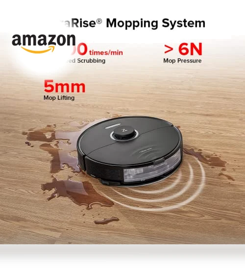 Robot Vacuum and Mop Combo with Self-Empty Dock, 6000Pa Suction, Sonic Mop — Smart Cleaning Robots, Roborock