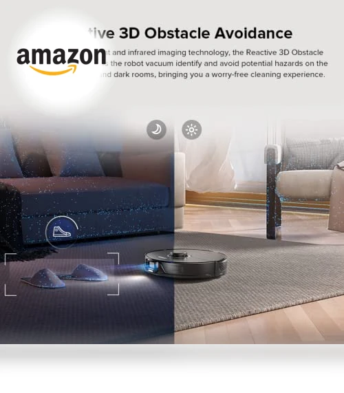 Robot Vacuum and Mop Combo with Self-Empty Dock, 6000Pa Suction, Sonic Mop — Smart Cleaning Robots, Roborock