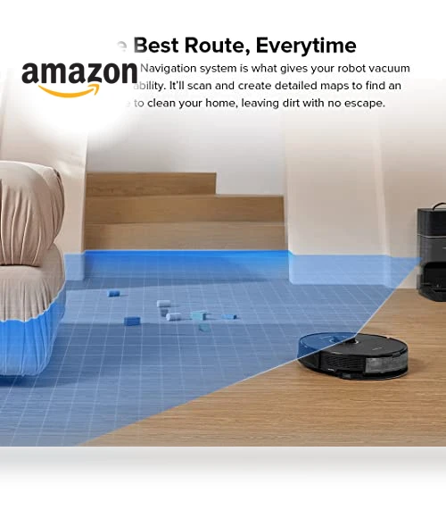 Robot Vacuum and Mop Combo with Self-Empty Dock, 6000Pa Suction, Sonic Mop — Smart Cleaning Robots, Roborock