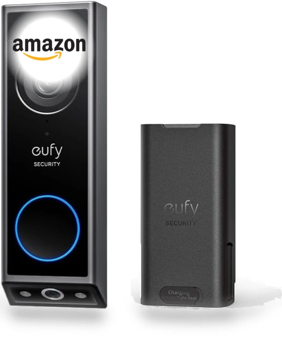 Video Doorbell with Dual Cameras, 2K Full HD, Battery Powered — Smart Home Security, eufy