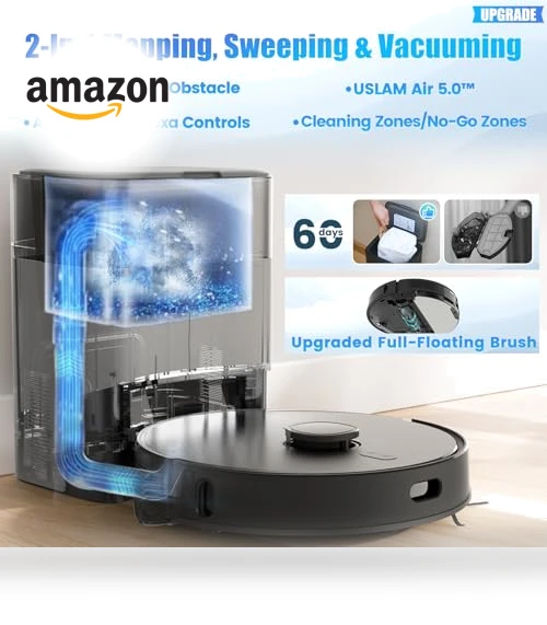 Self-Emptying Robot Vacuum and Mop Combo with 60-Day Capacity — Smart Cleaning Robots, FIXR
