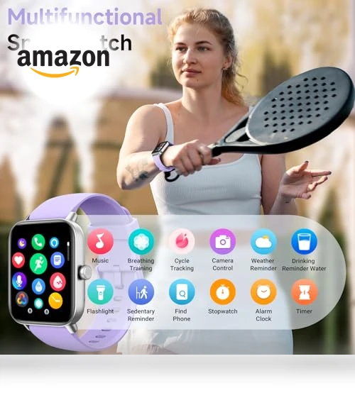 Smart Watch for Women with Alexa, Fitness Tracker, Heart Rate Monitor — Smartwatches, Hingso