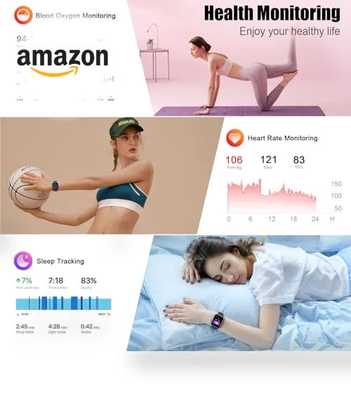 1.96" Fitness Tracker Smartwatch with Heart Rate Monitor — Smartwatches, Coucur