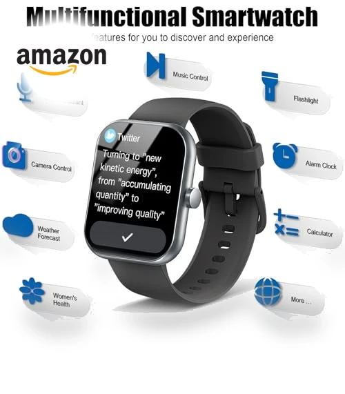 1.96" Fitness Tracker Smartwatch with Heart Rate Monitor — Smartwatches, Coucur