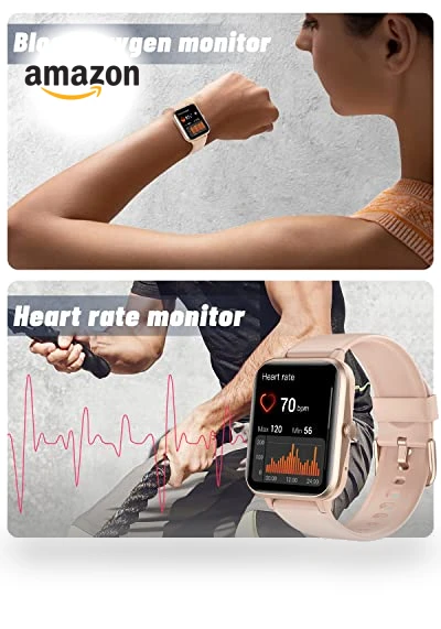 Smart Watch for iOS and Android Phones with Fitness Tracker, Heart Rate Monitor — Smartwatches, GRV