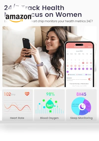 Smart Watch for Women with Heart Rate Monitor and Fitness Tracking — Smartwatches, Sanorum