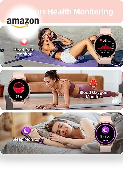 Smart Watch for Women with Call Function, Fitness Tracker, IP68 Waterproof — Smartwatches, Parsonver