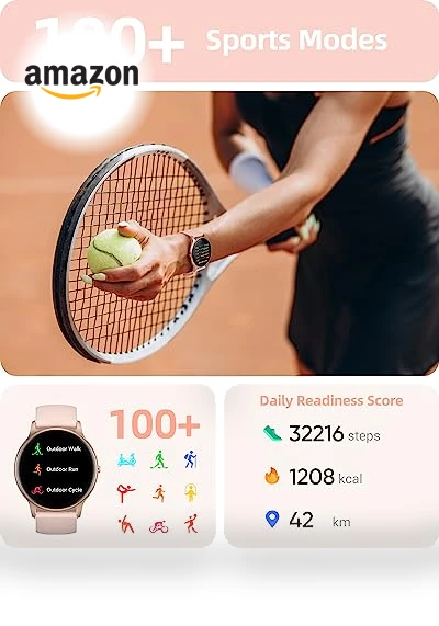 Smart Watch for Women with Call Function, Fitness Tracker, IP68 Waterproof — Smartwatches, Parsonver