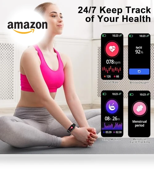 Smart Watch with 24 Sport Modes, IP68 Waterproof, Heart Rate Monitor — Smartwatches, Fempoin