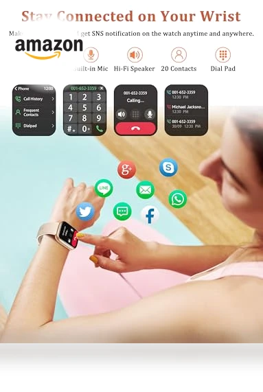 Alexa Built-in Smart Watch with Health Monitoring — Smartwatches, LODIMEKE